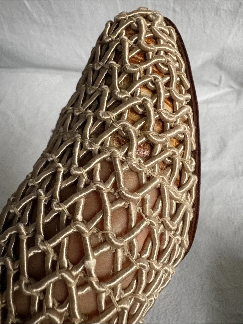 Nordstrom Natural Beige Woven Mule Flats - Picture 9 of 12